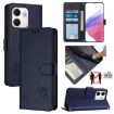 OPPO A5x 4G/5G Cat Rat Embossed RFID Leather Phone Case with Lanyard - 1