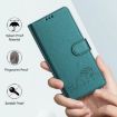 Realme 14 5G/P3 5G India Cat Rat Embossed RFID Leather Case Green - 6