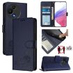 TCL 60 SE NxtPaper/605 Cat Rat Embossed RFID Leather Case with Lanyard - 1