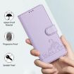 Vivo S30 Pro Mini Cat Rat Embossed RFID Leather Case with Lanyard Purple - 6