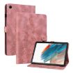 Samsung Galaxy Tab A8 10.5 2022 Pink Lily Embossed Leather Case - 1