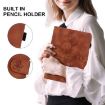 Samsung Galaxy Tab A 8.0 2019 Brown Lily Embossed Leather Case - 7