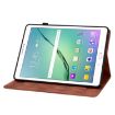 Samsung Galaxy Tab S2 9.7 T810 T815 Lily Embossed Leather Case Brown - 4