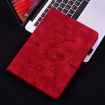 Samsung Galaxy Tab S2 9.7 T810 T815 Red Lily Embossed Leather Case - 2