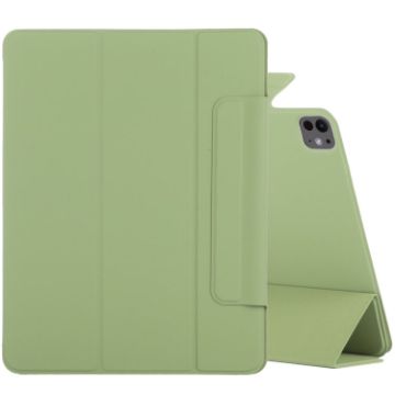 iPad Pro 13 2024 Magnetic PU Leather Case - Grass Green - 1