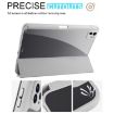 iPad Pro 13 2024 Gray Acrylic 3-Fold Smart Leather Case - 5