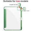iPad Pro 13 2024 Green Acrylic 3-Fold Smart Leather Case - 2