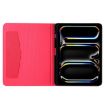 iPad Pro 13 2024 Red Fabric Leather Tablet Case - 5
