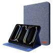 iPad Pro 13 2024 Fabric Leather Case - Blue Tablet Cover - 1