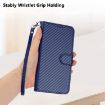 Xiaomi 14 Ultra YX0070 Carbon Fiber Leather Case with Lanyard Blue - 5