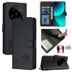Xiaomi 14 Ultra 5G Black RFID Leather Case with Cat Rat Pattern & Lanyard - 1