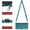 Xiaomi 14 Ultra 5G Peacock Green RFID Leather Case with Lanyard - 3