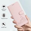 OnePlus Nord 4 5G Pink Cat Rat Embossed RFID Leather Case with Lanyard - 6
