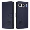 OnePlus Nord 4 5G Blue RFID Leather Case with Cat Rat Pattern & Lanyard - 2