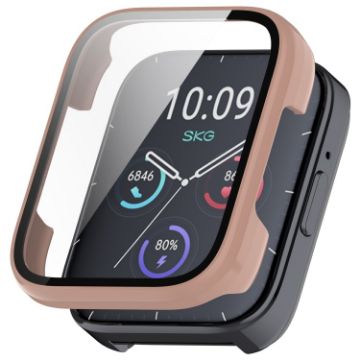 SKG V9 PC + Tempered Film Watch Protective Case - Pink - 1