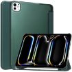 iPad Pro 13 2024 Dark Green Frosted Smart Leather Tablet Case - 1