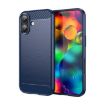 iPhone 17 Blue Carbon Fiber TPU Case - Brushed Texture Cover - 1