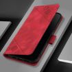 TCL 60 SE NxtPaper/605 Red Embossed Leather Phone Case Skin Feel - 3