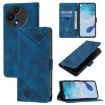 TCL 60 SE NxtPaper/605 Blue Embossed Leather Phone Case Skin Feel - 1