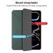 iPad Pro 13 2024 Green Mutural Multi-fold Smart Leather Case - 7