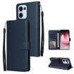 OPPO Reno13 5G Leather Phone Case, 3-Card Slots, Navy Blue, Global - 1