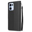 OPPO Reno13 5G Leather Phone Case, Global 3-Card Slots, Black - 3