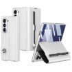 Samsung Galaxy Z Fold7 5G Flip Leather Case with Pen Slot - Silver - 1