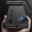 Samsung Galaxy Z Fold7 5G Flip Leather Case with Pen Slot - Silver - 6