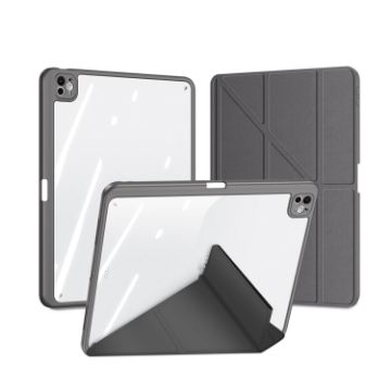 iPad Pro 13 2024 DUX DUCIS Magi Series Leather Case - Grey - 1