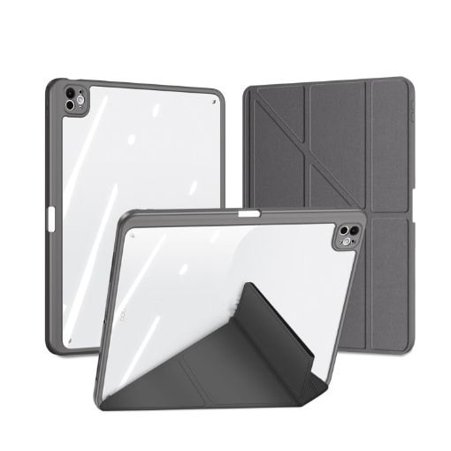 iPad Pro 13 2024 DUX DUCIS Magi Series Leather Case - Grey - 1