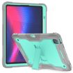iPad Pro 13 2024 Shockproof Silicone Hybrid Case with Holder Mint/Grey - 1