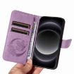 Xiaomi 14 Ultra Purple Swallowtail Butterfly Embossed Leather Case - 6
