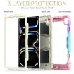iPad Pro 13 2024 Camouflage Pink Silicone Tablet Case with Strap - 5