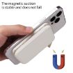 HS-005 MagSafe Magnetic Zipper Card Bag Phone Back Sticker White - 3