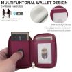 MagSafe Magnetic Zipper Card Bag for Mobile Phone - Wine Red HS-005 - 5