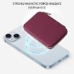 MagSafe Magnetic Zipper Card Bag for Mobile Phone - Wine Red HS-005 - 7