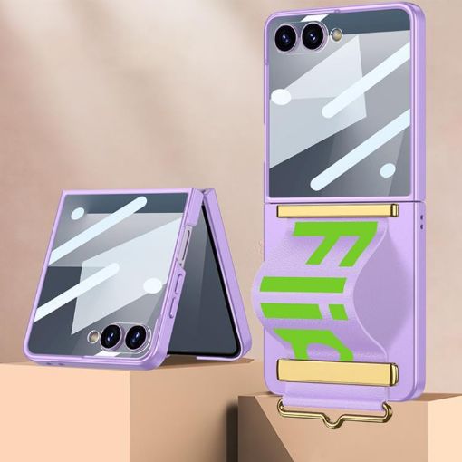 Samsung Galaxy Z Flip7 5G Purple Ultra-thin Wristband Holder Case - 1