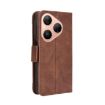 Huawei Pura 80 5G Brown Leather Phone Case with Card Slots - 3