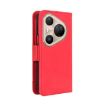 Huawei Pura 80 Ultra 5G Red Leather Phone Case with Card Slots - 3