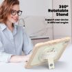 iPad Pro 13 2024 Silicone Hybrid Case with Strap - Beige/Rose Gold - 4