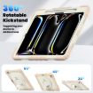 iPad Pro 13 2024 Silicone Hybrid Case with Strap - Beige/Rose Gold - 5