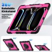 iPad Pro 13 2024 Silicone Hybrid Case with Strap - Rose Red/Black - 5