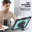 iPad Pro 13 2024 Silicone Hybrid PC Case with Strap - Light Blue/Black - 4