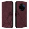 Realme Narzo 80 Pro Wine Red 3D Embossed Flip Leather Crossbody Case - 2
