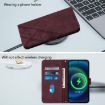 Realme V70/C75 5G Wine Red 3D Embossed Flip Leather Crossbody Case - 9
