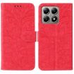 Xiaomi 14T Pro Red Lace Flower Embossing Flip Leather Phone Case - 1