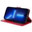 Xiaomi 14T Pro Red Lace Flower Embossing Flip Leather Phone Case - 5
