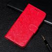 Xiaomi 14T Pro Red Lace Flower Embossing Flip Leather Phone Case - 6