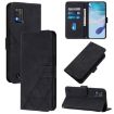 ZTE Blade A52 Lite Black 3D Embossed Flip Leather Crossbody Case - 1