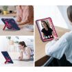 iPad Pro 13 2024 Navy Blue Rose Red Silicone Acrylic Case with Holder - 3